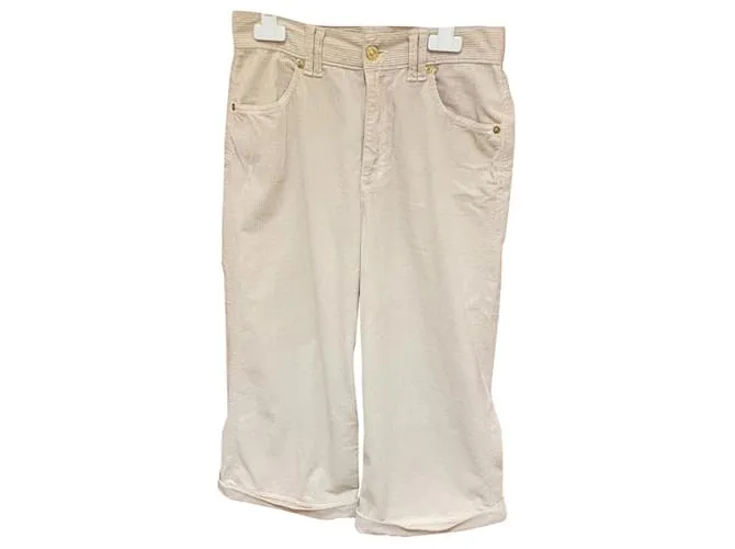 7 For All Mankind Pantalones, polainas Crema 