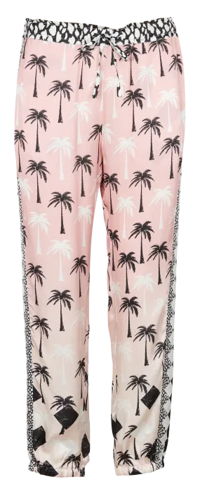 AMILA - Pantalón ancho estampado en rosa