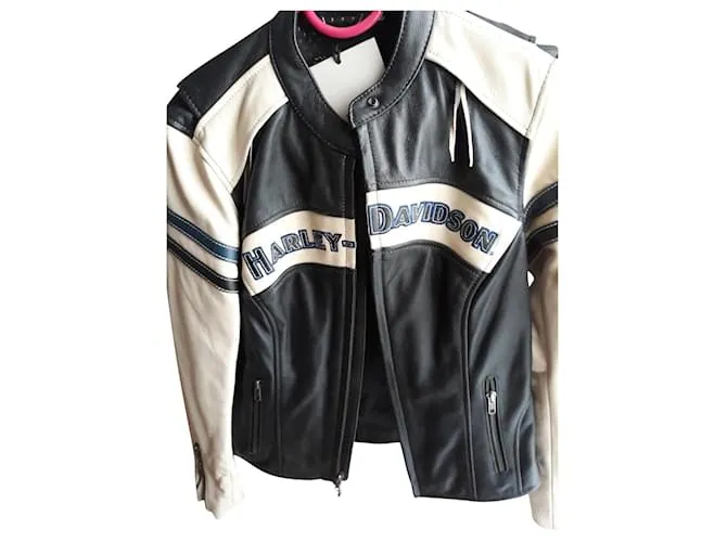 Autre Marque Chaqueta de cuero Harley Davidson Negro 