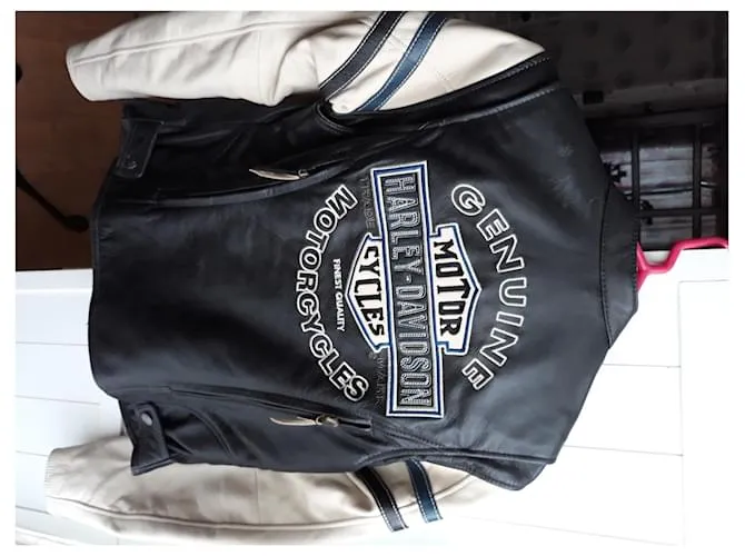 Autre Marque Chaqueta de cuero Harley Davidson Negro 