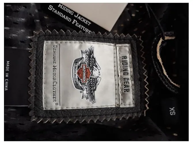 Autre Marque Chaqueta de cuero Harley Davidson Negro 