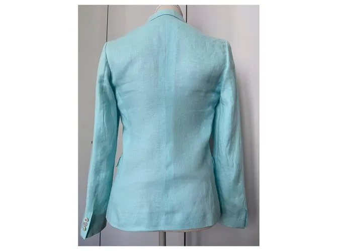 Autre Marque Chaqueta de lino azul laguna CURLING Azul claro 