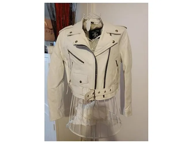 Autre Marque Chaqueta de motorista Blanco 