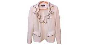 Autre Marque Chaqueta Pompöös con ribete blanco en negro 