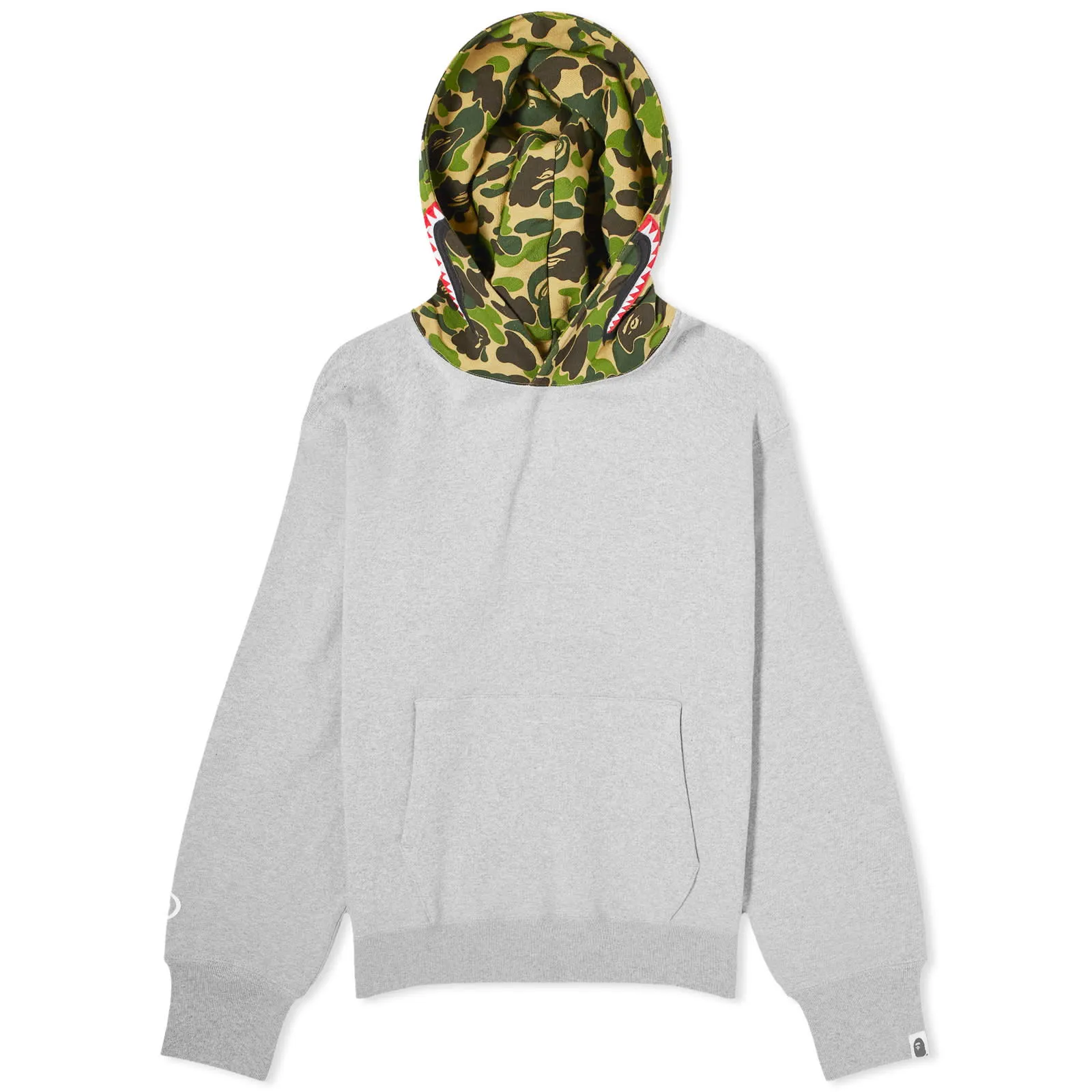 BAPE A Bathing Ape Abc Camo Shark Pullover Hoodie Gray