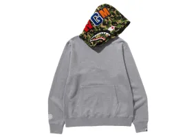 BAPE BAPE ABC Camo Shark Pullover Hoodie Gray