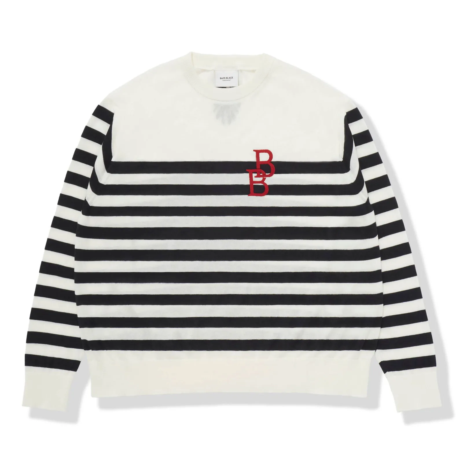 BAPE BAPE BLACK Stripe Pullover Knit White Black