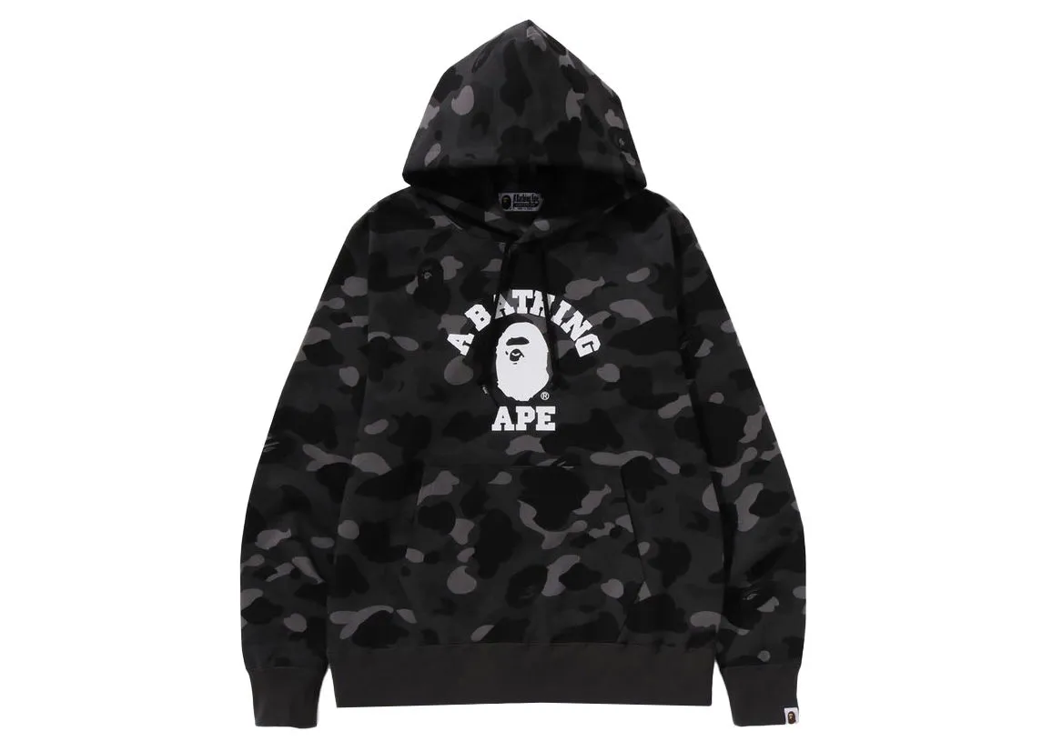 BAPE BAPE Color Camo College Pullover Hoodie Black