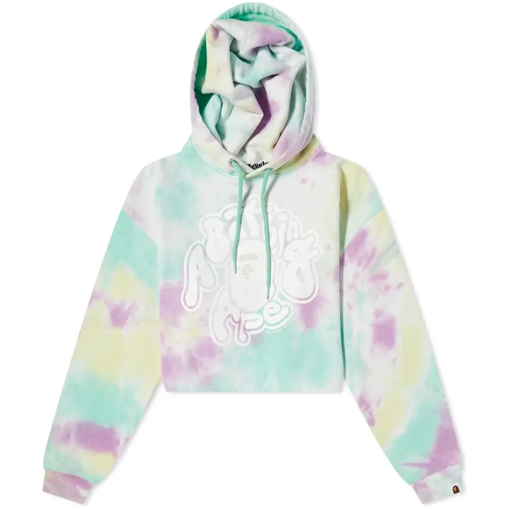 BAPE Tie Dye Cropped Pullover Hoody