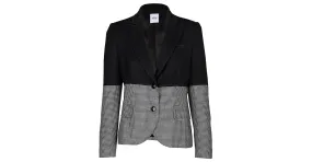 Chaqueta de solapa de Moschino Cheap and Chic Negro Blanco 