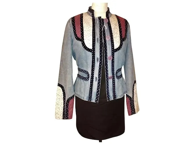 CHAQUETA FOLK DE MARC JACOBS CON INSERTOS DE CORAZONES Y ESTRELLAS T 4 O T 36/38 Multicolor 