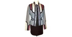 CHAQUETA FOLK DE MARC JACOBS CON INSERTOS DE CORAZONES Y ESTRELLAS T 4 O T 36/38 Multicolor 