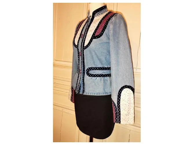 CHAQUETA FOLK DE MARC JACOBS CON INSERTOS DE CORAZONES Y ESTRELLAS T 4 O T 36/38 Multicolor 