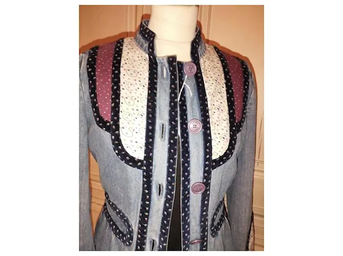 CHAQUETA FOLK DE MARC JACOBS CON INSERTOS DE CORAZONES Y ESTRELLAS T 4 O T 36/38 Multicolor 