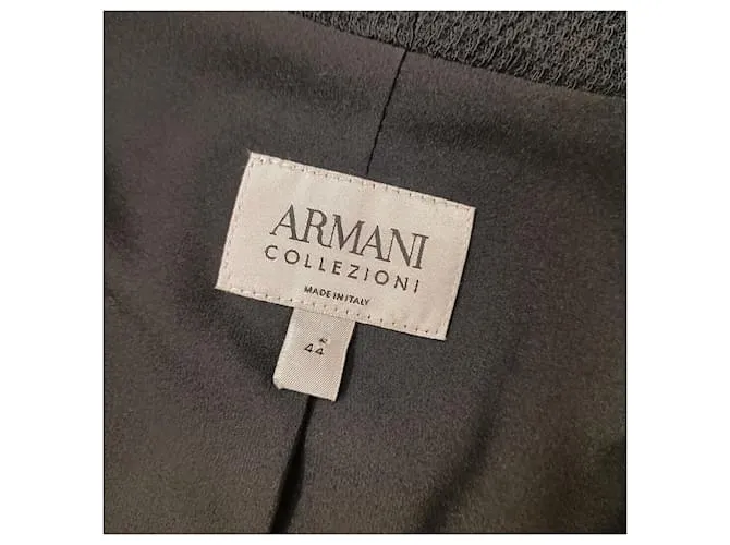 Chaqueta negra asimétrica Armani Negro 