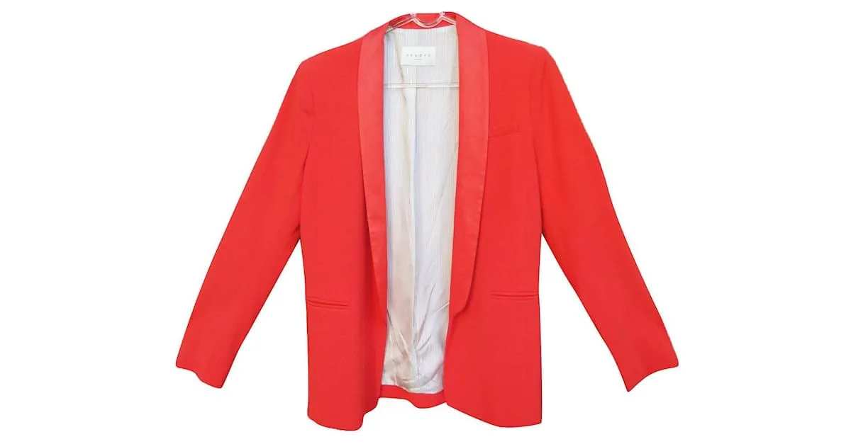 chaqueta Sandro 38 Naranja 