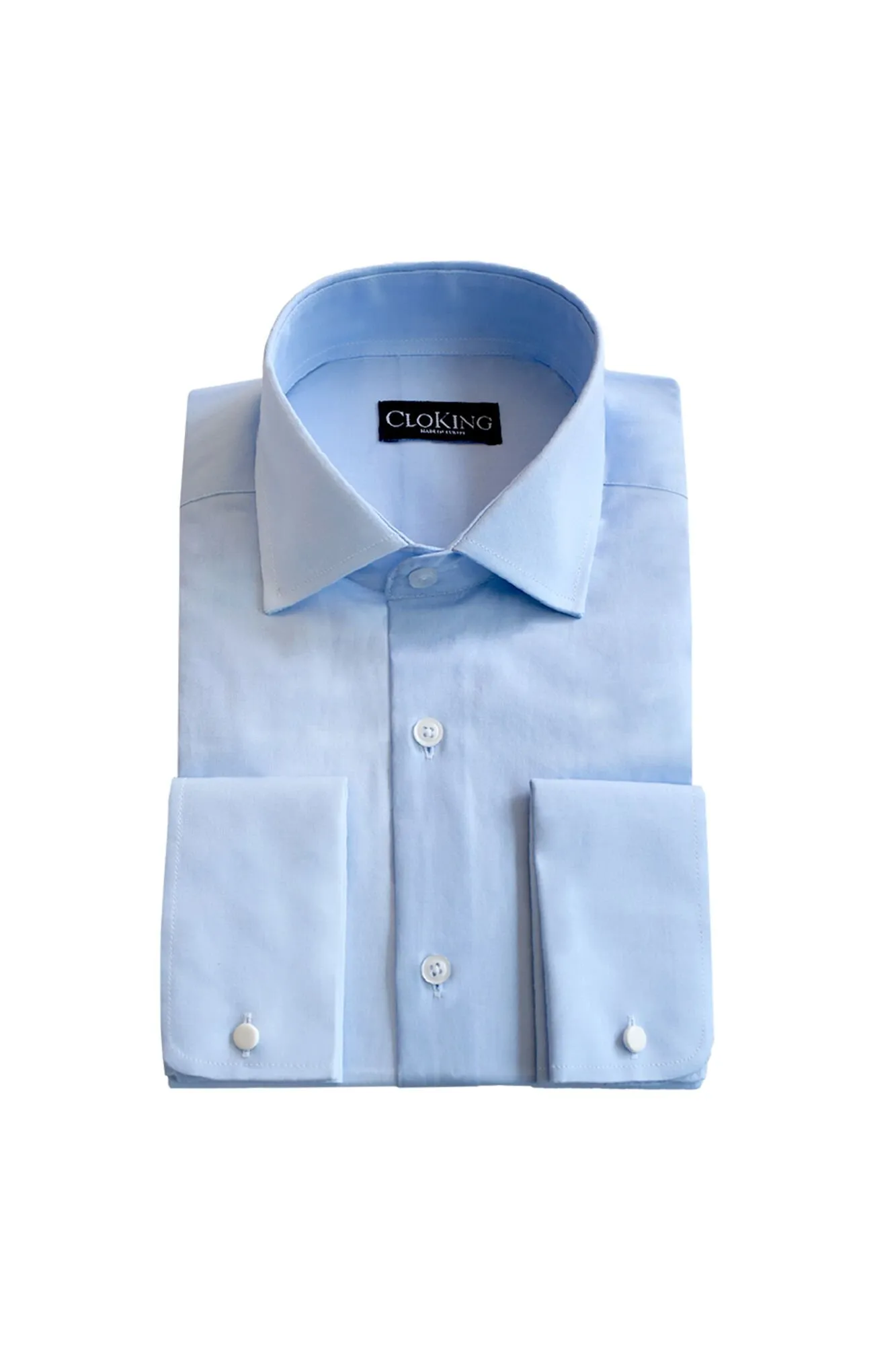 Cloking Camisa Lisa con doble Puño Cuello Inglés