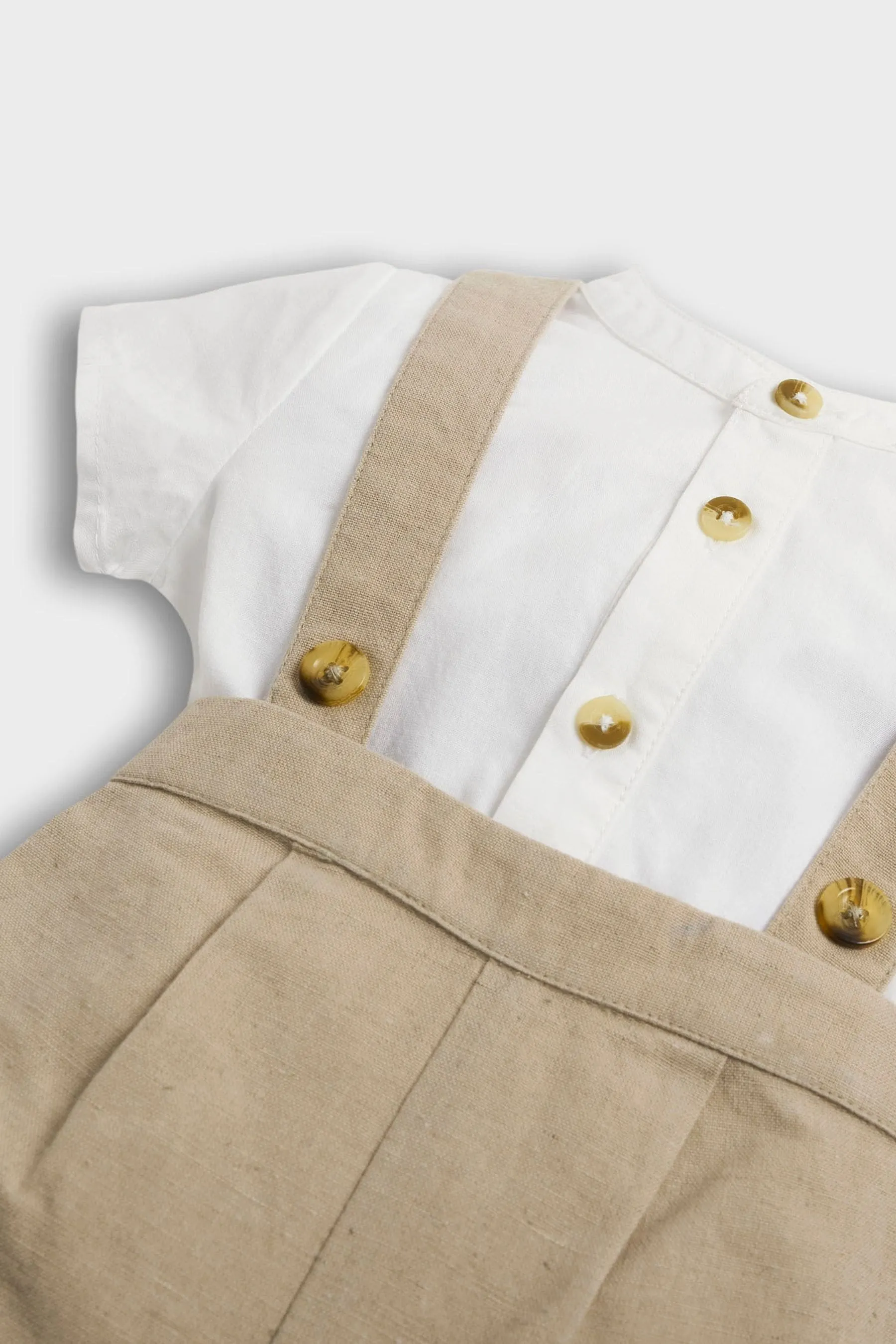 Conjunto de 2 piezas de camisa y pantalones cortos estilo abuelo de Jojo Maman Bébé