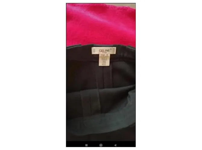 Céline Pantalones, polainas Negro 