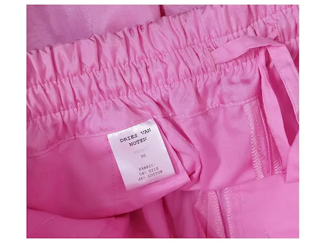 Dries Van Noten Pantalones, polainas Rosa 