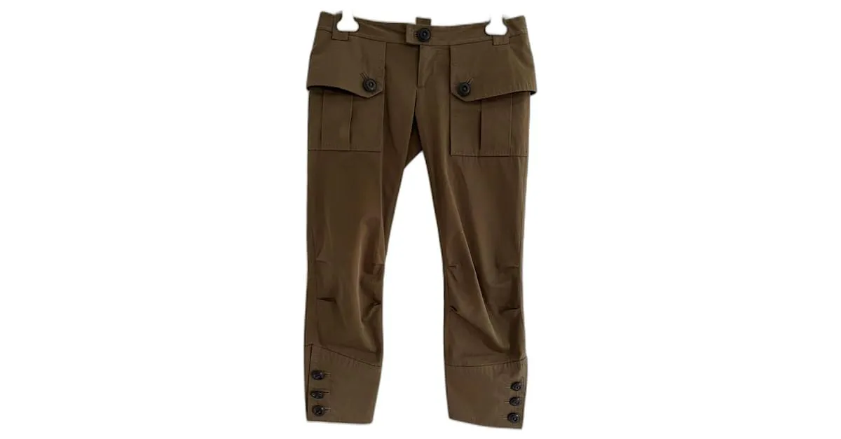 Dsquared2 Pantalones, polainas Verde oscuro 