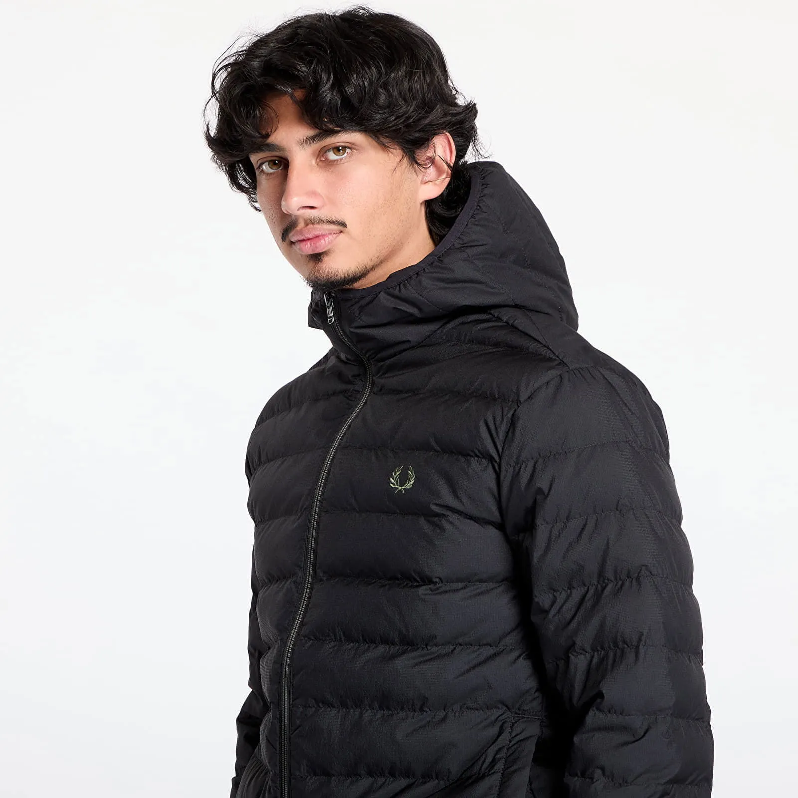 Fred Perry Hooded Insulated Jacket Black XL