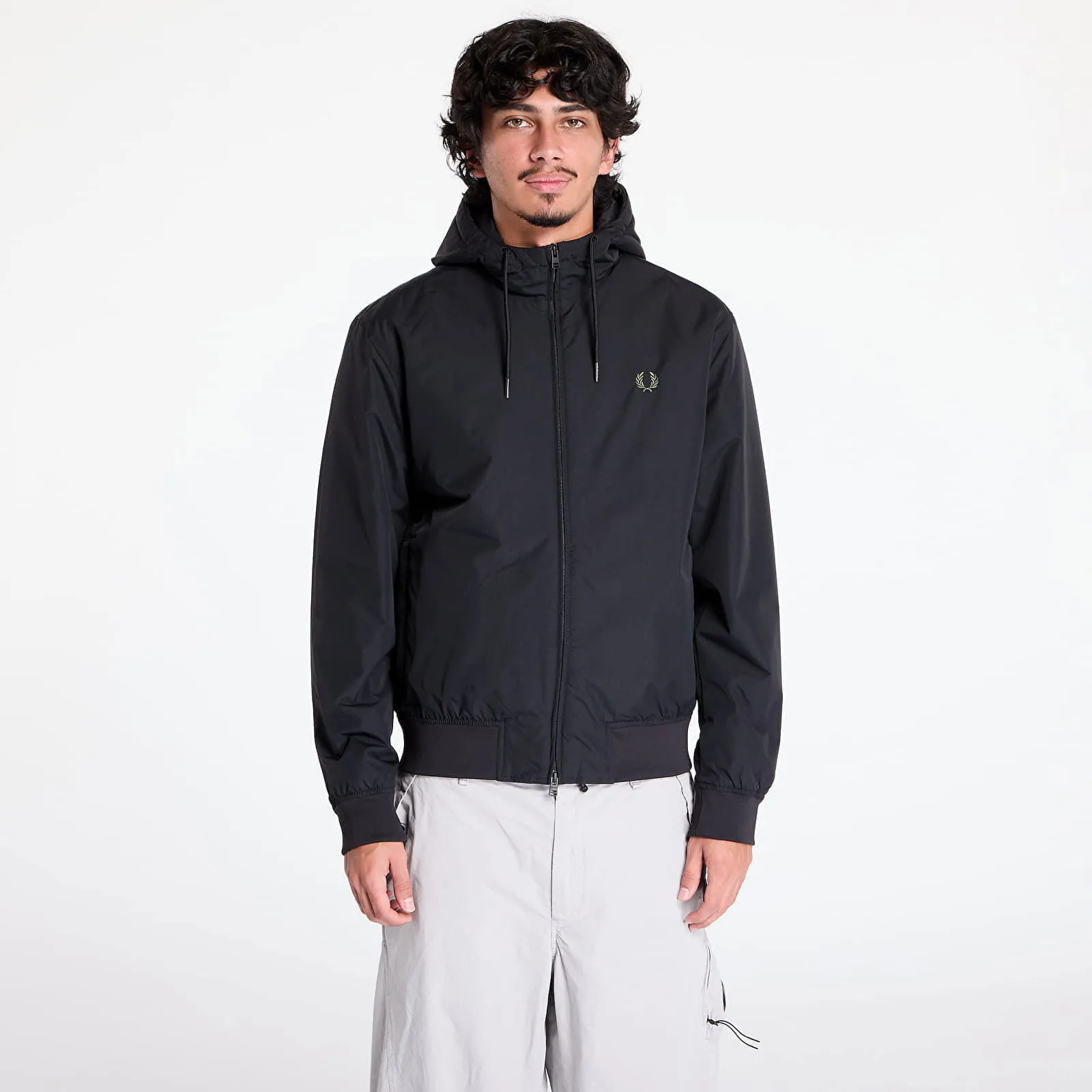 Fred Perry The Hooded Brentham Jacket Black