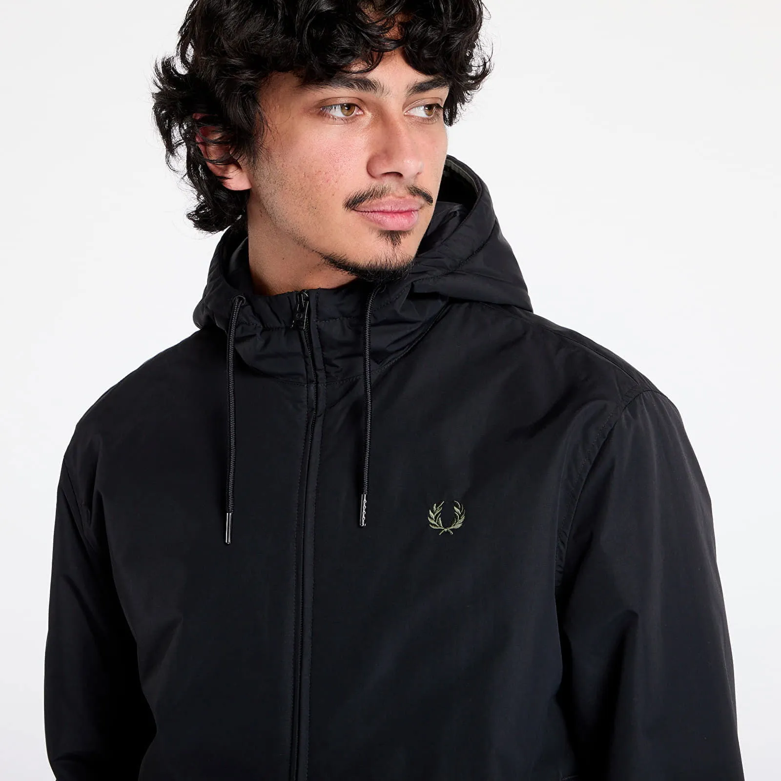 Fred Perry The Hooded Brentham Jacket Black