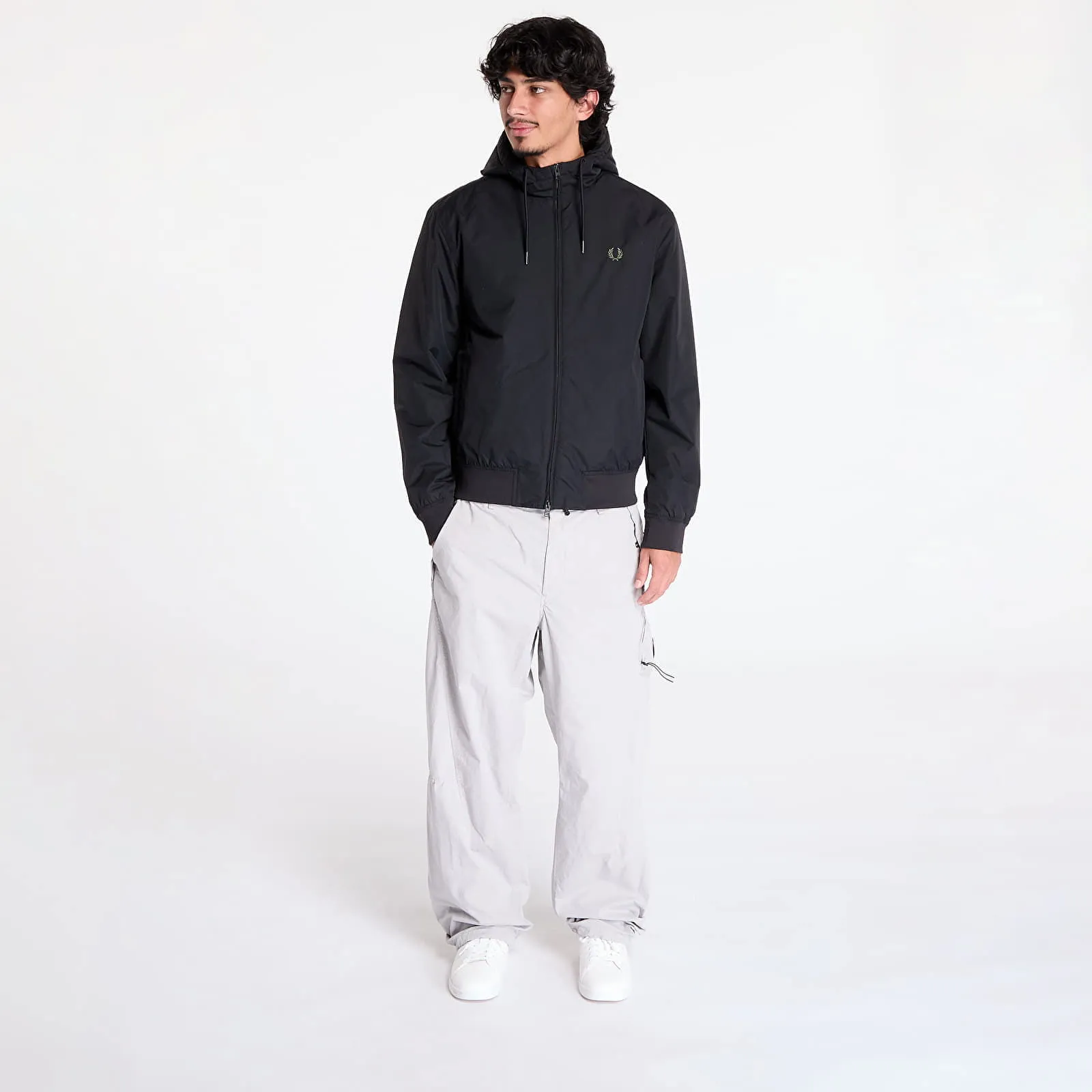 Fred Perry The Hooded Brentham Jacket Black