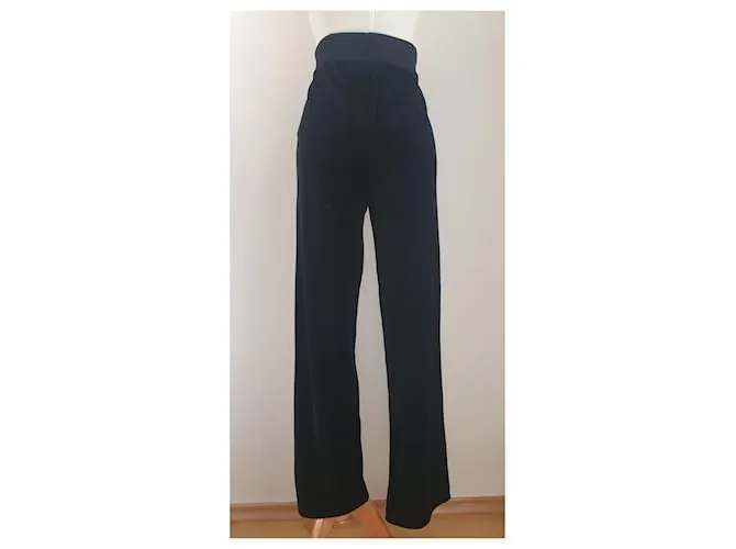 Ganni Pantalones, polainas Negro 