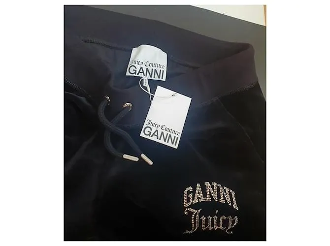 Ganni Pantalones, polainas Negro 