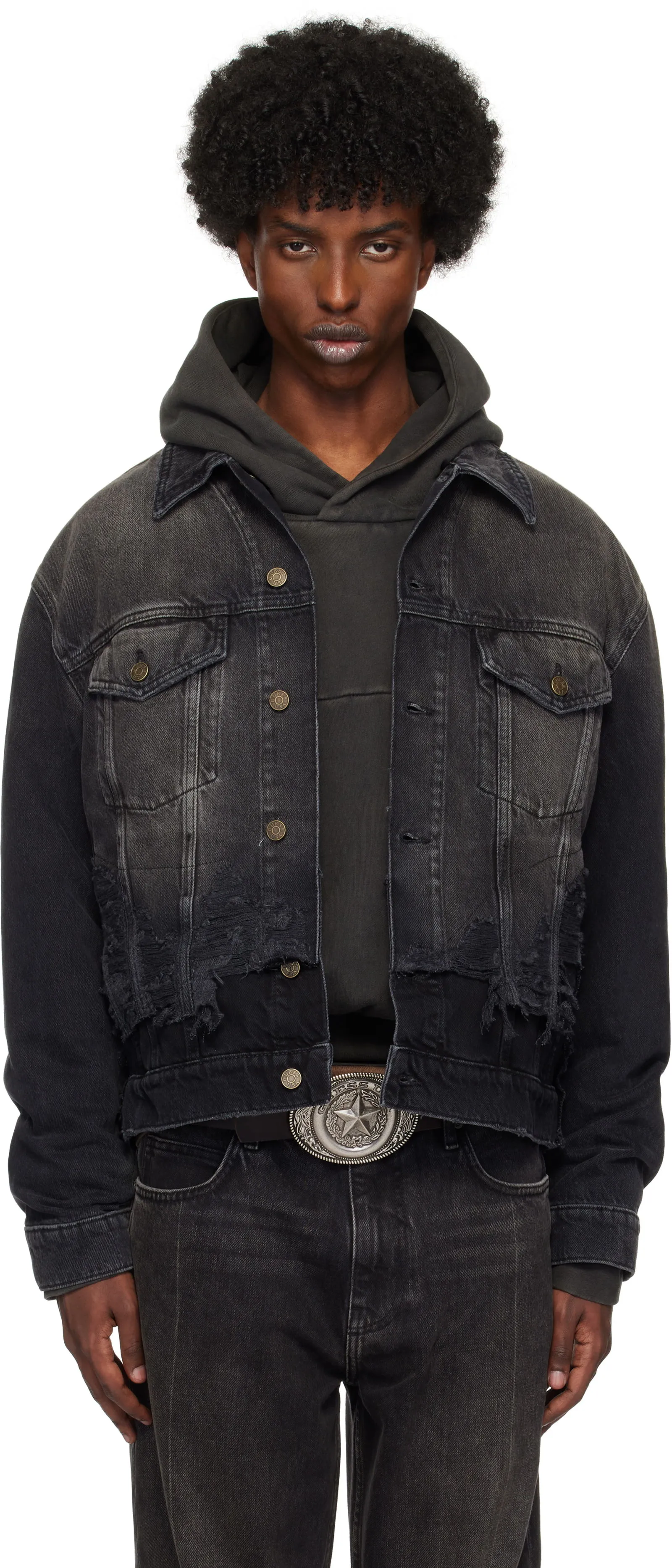 GUESS Distressed Denim Jacket