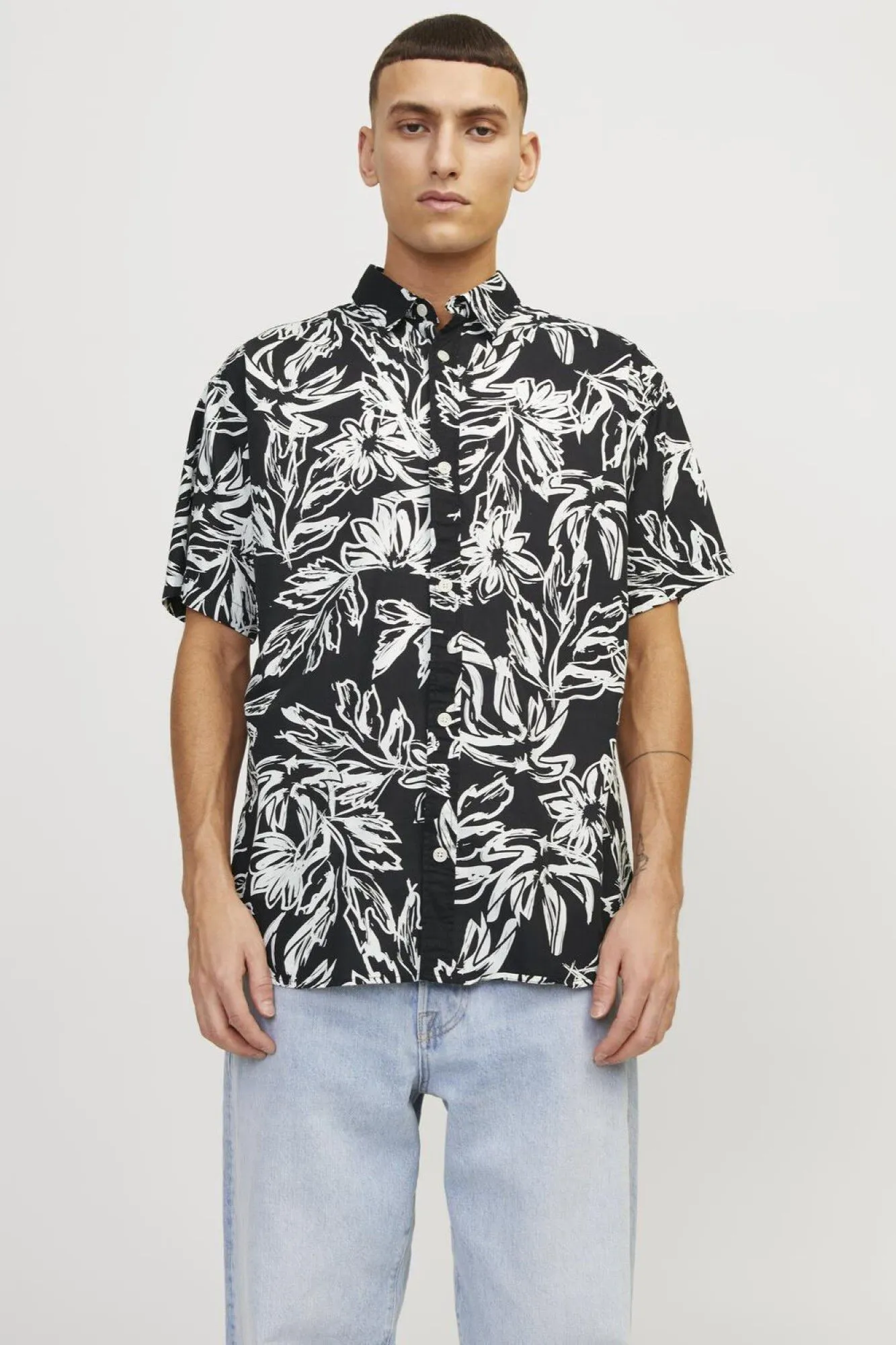 Jack & Jones Camisa estampada manga corta