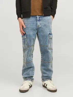 JJICHRIS JJWADE CARGO MF 148 SN JNR Vaqueros de corte holgado Junior | Azul intermedio | Jack & Jones®