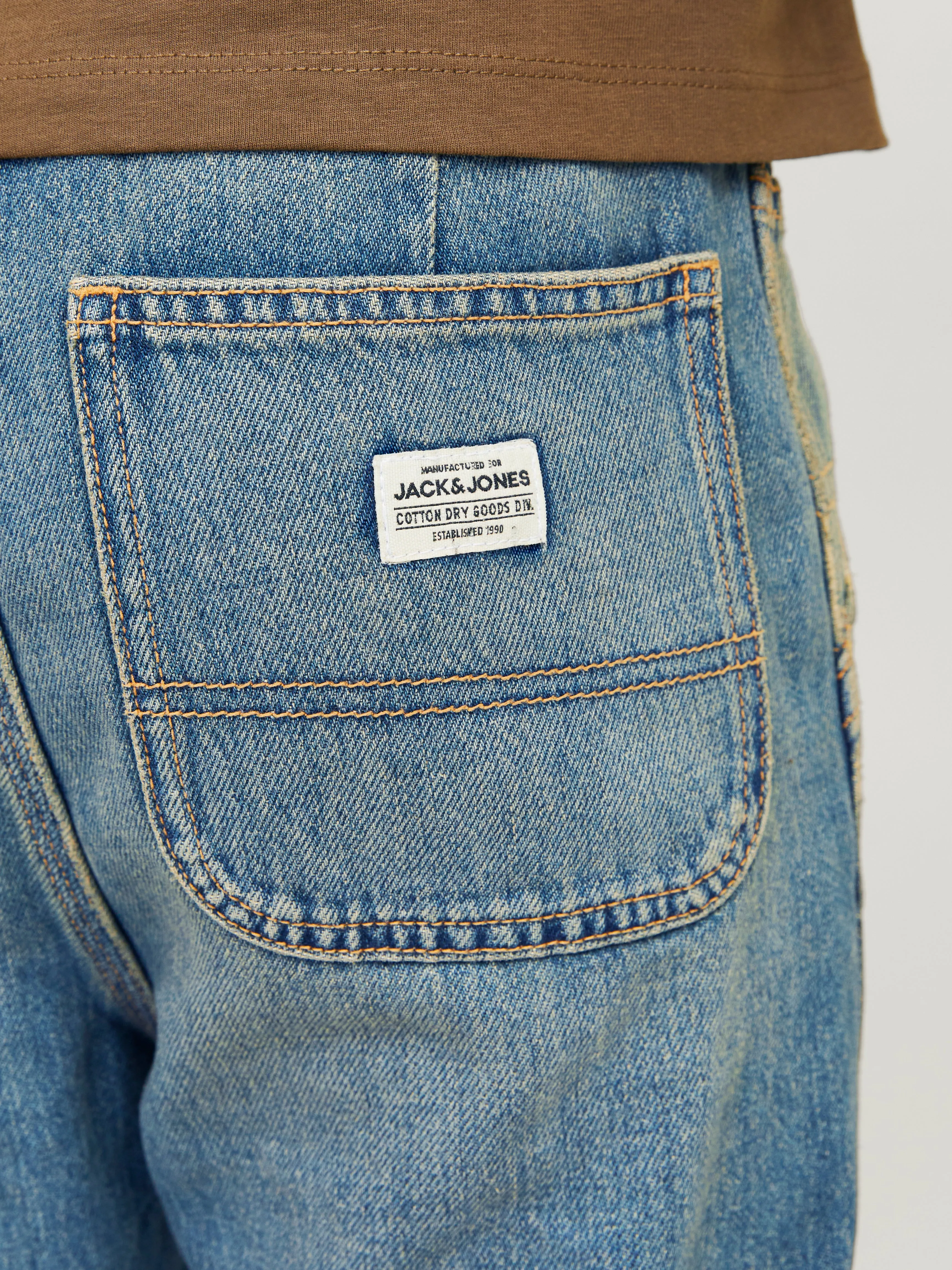 JJICHRIS JJWORKER MF 048 SN JNR Vaqueros de corte holgado Junior | Azul intermedio | Jack & Jones®