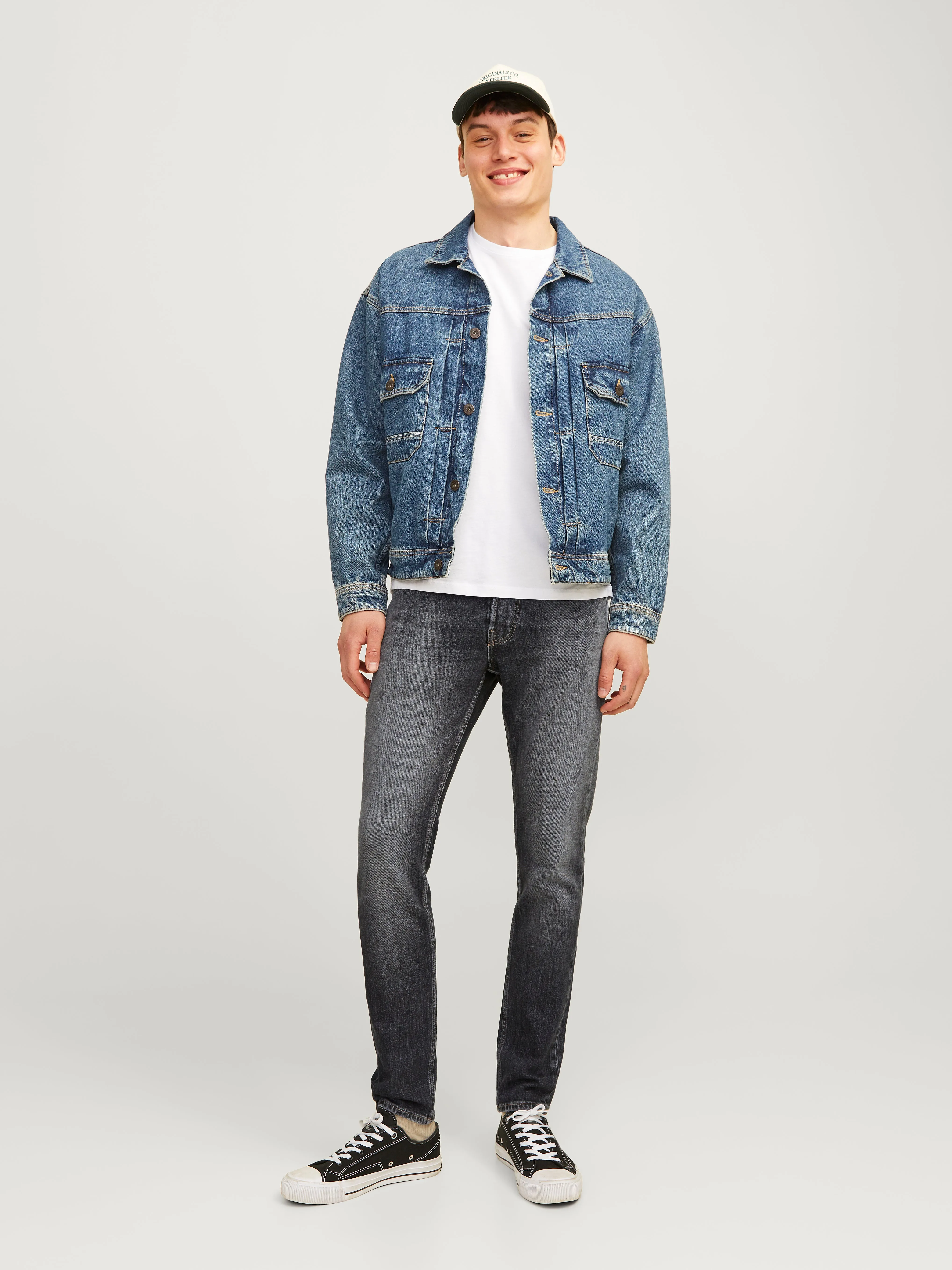 JJIGLENN JJCOOPER CJ 291 Vaqueros de corte slim | Negro | Jack & Jones®