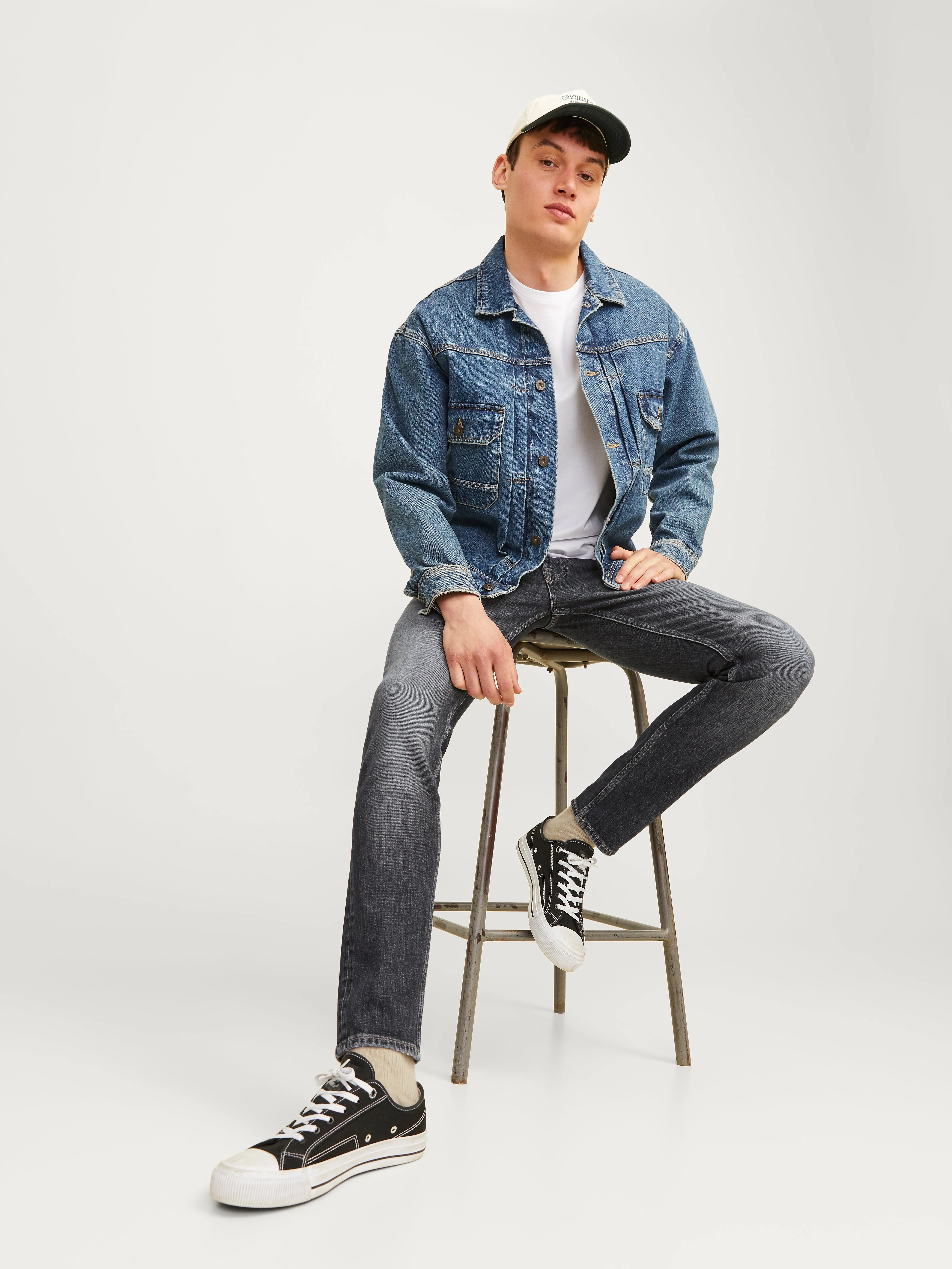 JJIGLENN JJCOOPER CJ 291 Vaqueros de corte slim | Negro | Jack & Jones®