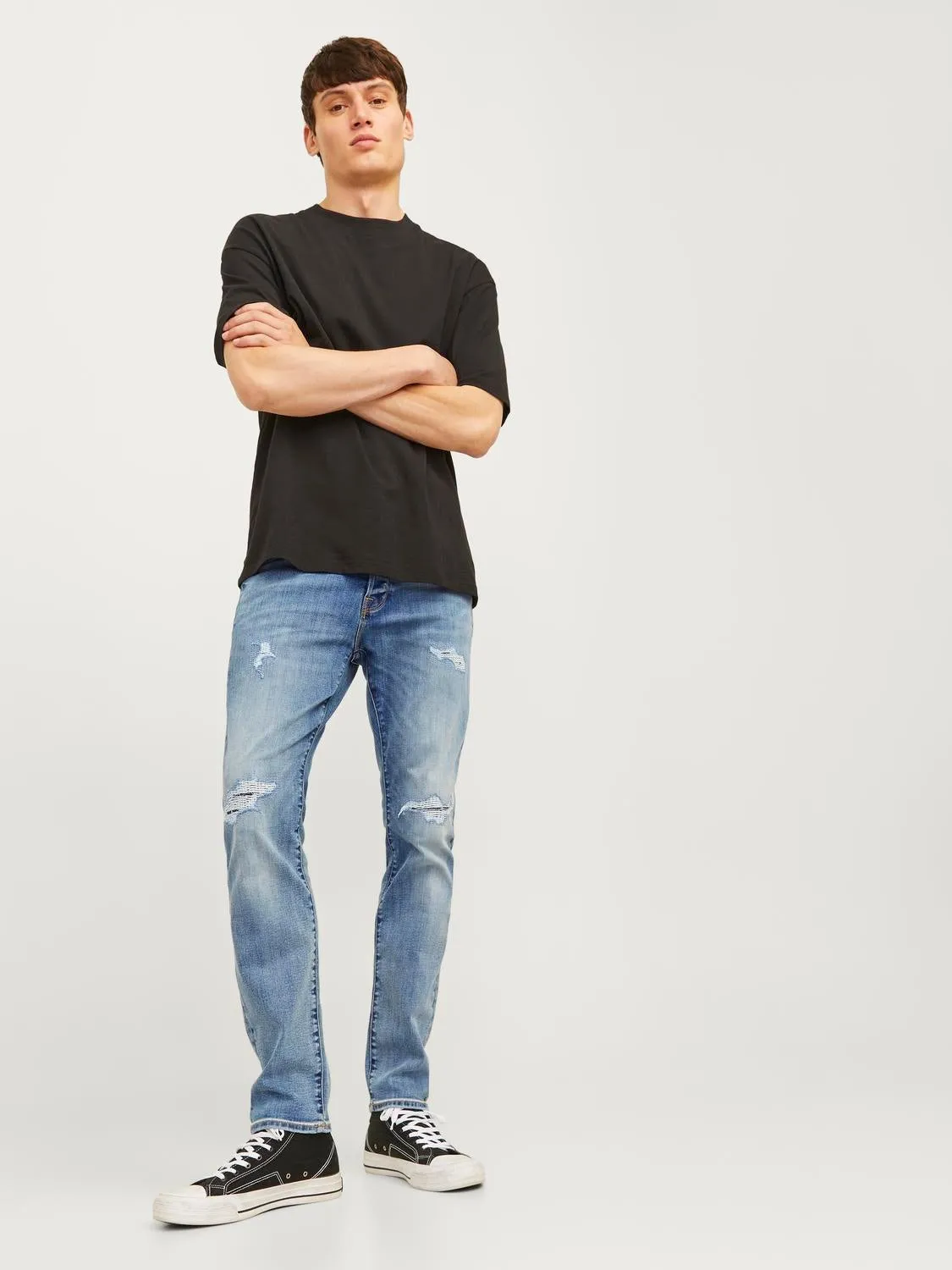 JJIGLENN JJFOX 50SPS CB 043 50SPS SN Vaqueros de corte slim | Azul intermedio | Jack & Jones®