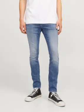 JJIGLENN JJFOX AM 489 50SPS Vaqueros de corte slim | Azul intermedio | Jack & Jones®