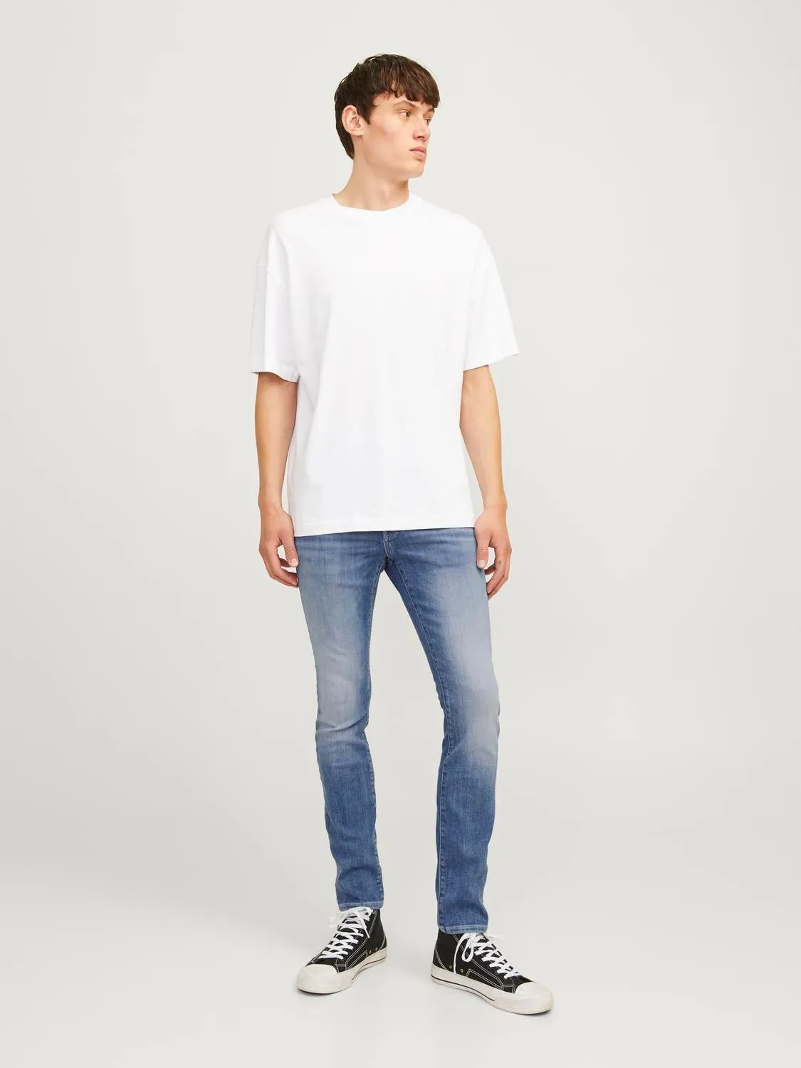 JJIGLENN JJFOX AM 489 50SPS Vaqueros de corte slim | Azul intermedio | Jack & Jones®