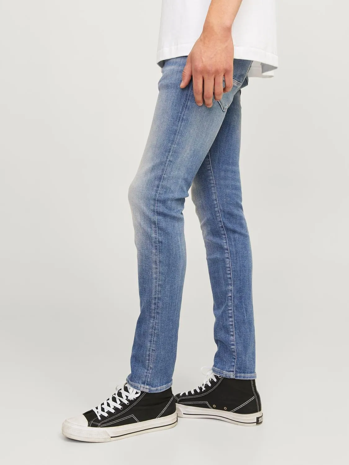 JJIGLENN JJFOX AM 489 50SPS Vaqueros de corte slim | Azul intermedio | Jack & Jones®