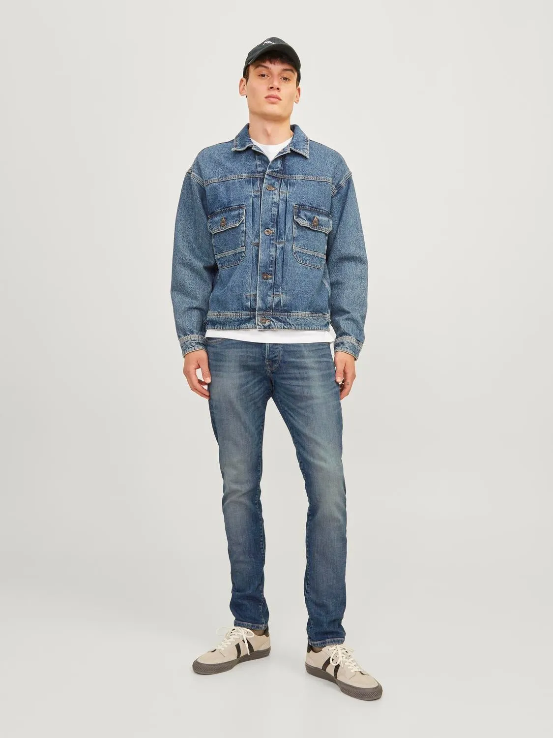 JJIGLENN JJICON JJ 167 50SPS Vaqueros de corte slim | Azul intermedio | Jack & Jones®