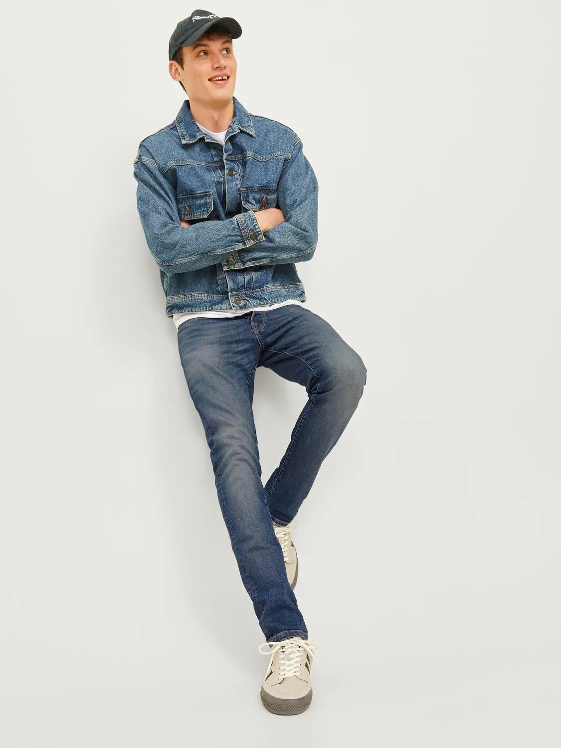 JJIGLENN JJICON JJ 167 50SPS Vaqueros de corte slim | Azul intermedio | Jack & Jones®