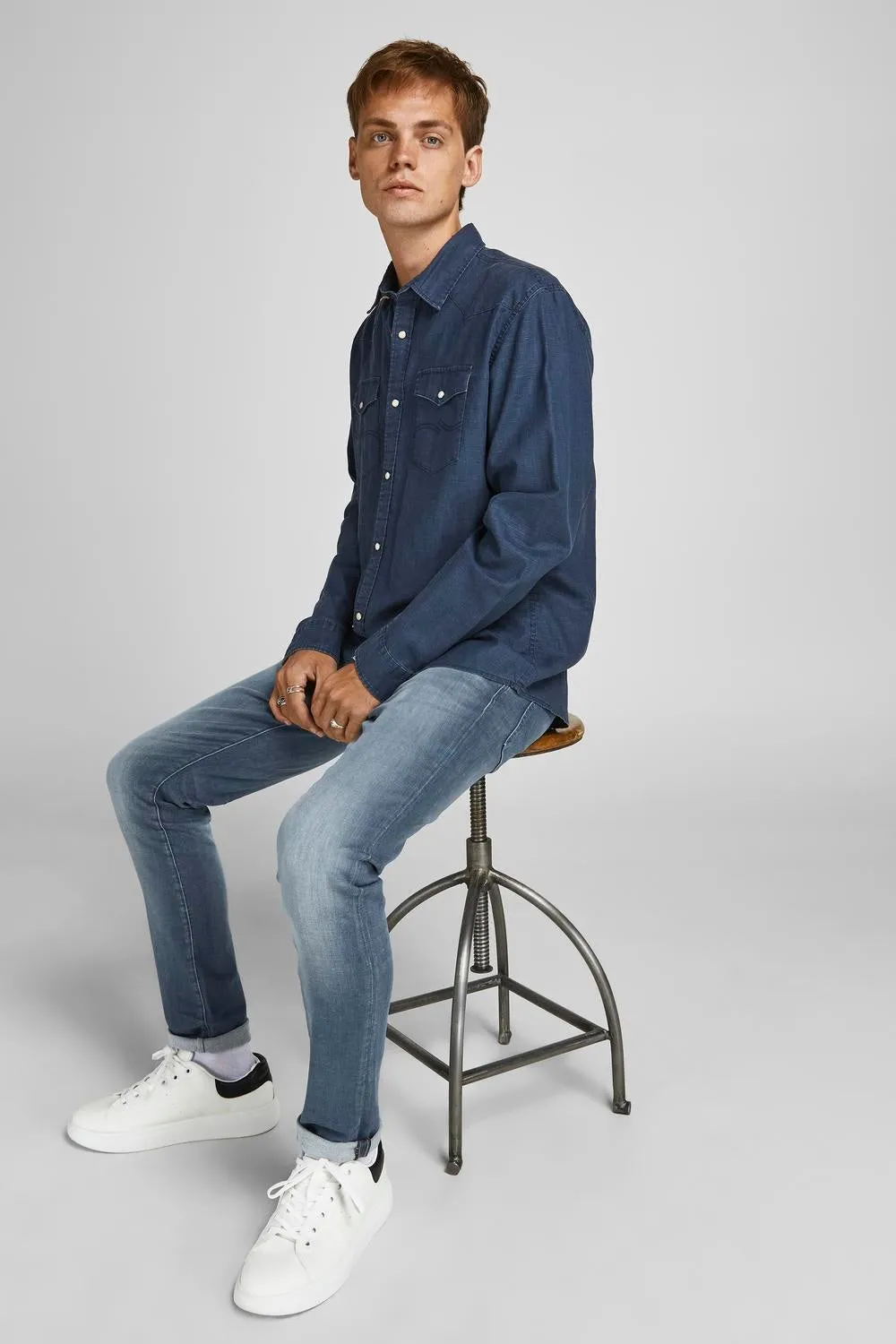 JJIGLENN JJICON JJ 857 50SPS Vaqueros de corte slim | Azul intermedio | Jack & Jones®