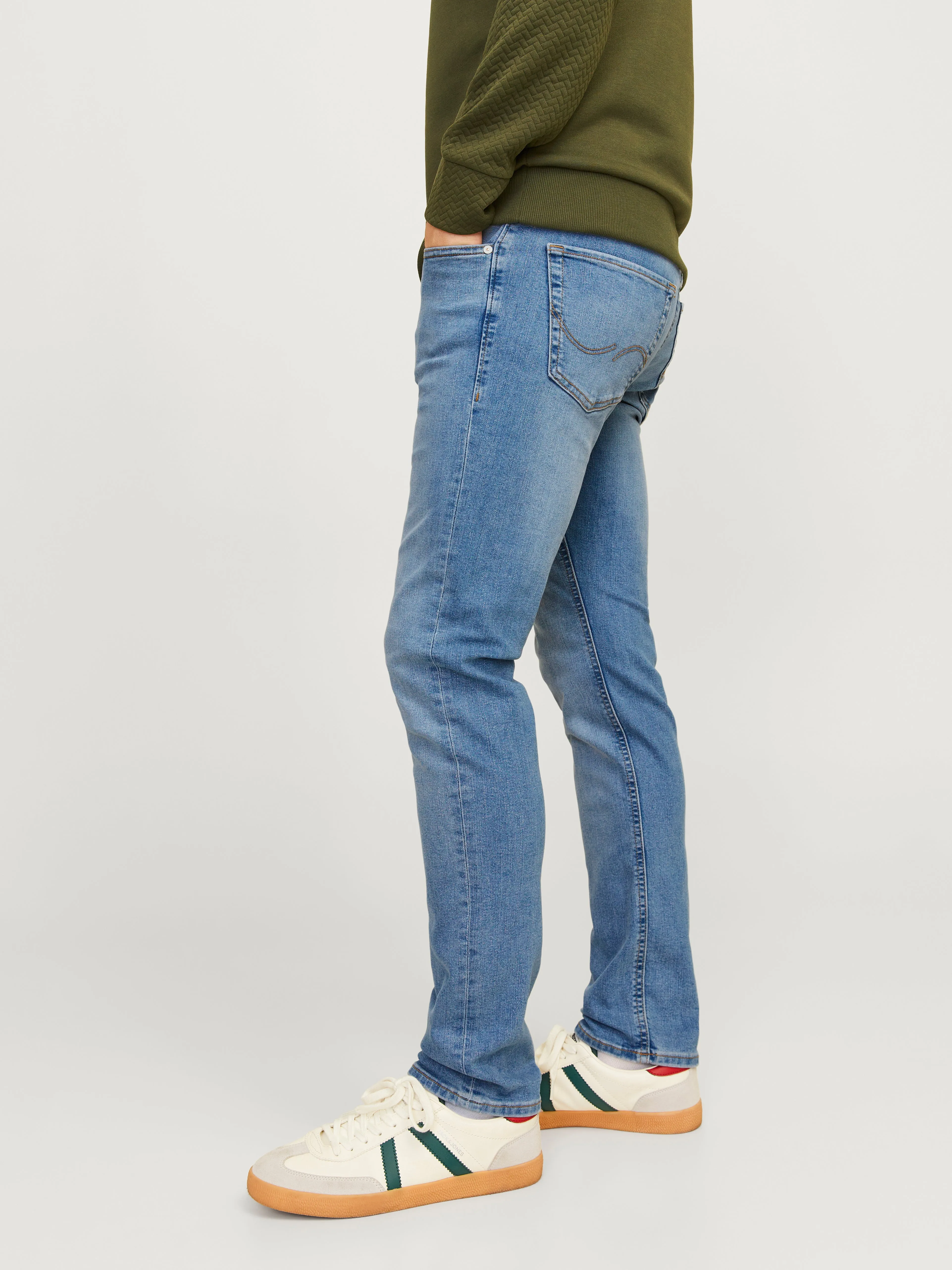 JJIGLENN JJORIGINAL SQ 296 Vaqueros de corte slim | Azul intermedio | Jack & Jones®