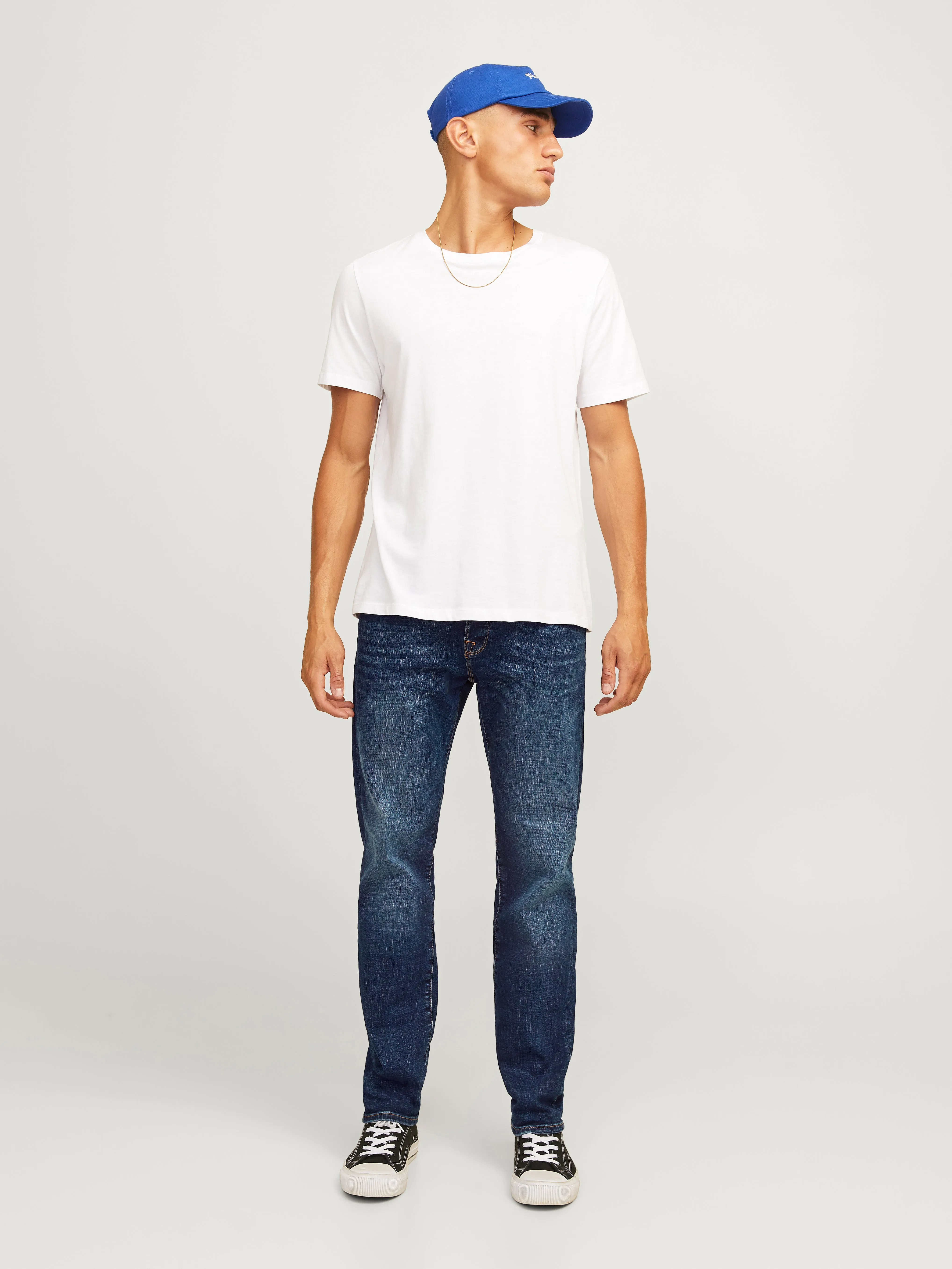 JJIMIKE JJFOX CB 055 Vaqueros de corte tapered | Azul intermedio | Jack & Jones®