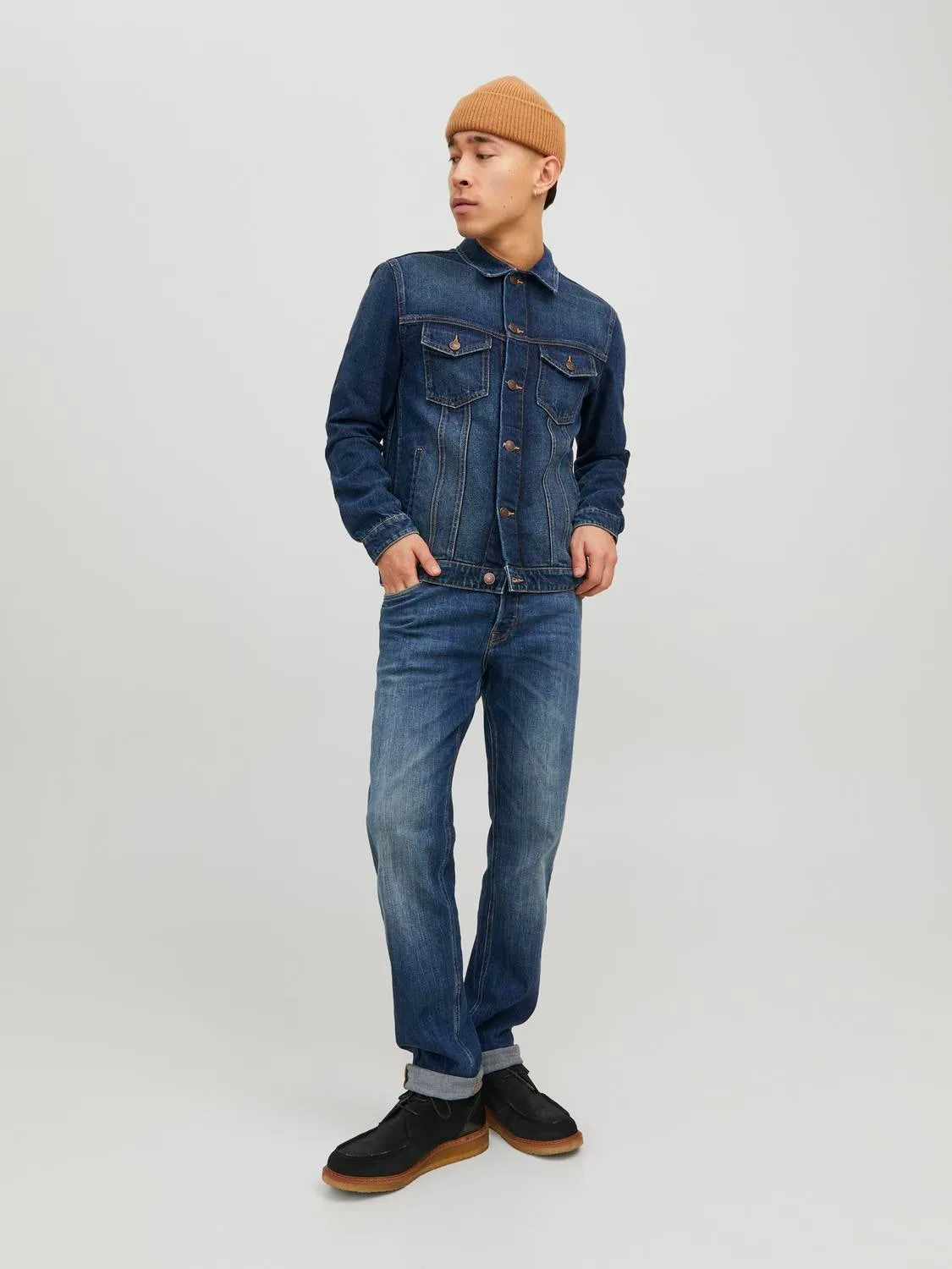 JJIMIKE JJORIGINAL AM 355 Vaqueros de corte tapered | Azul intermedio | Jack & Jones®