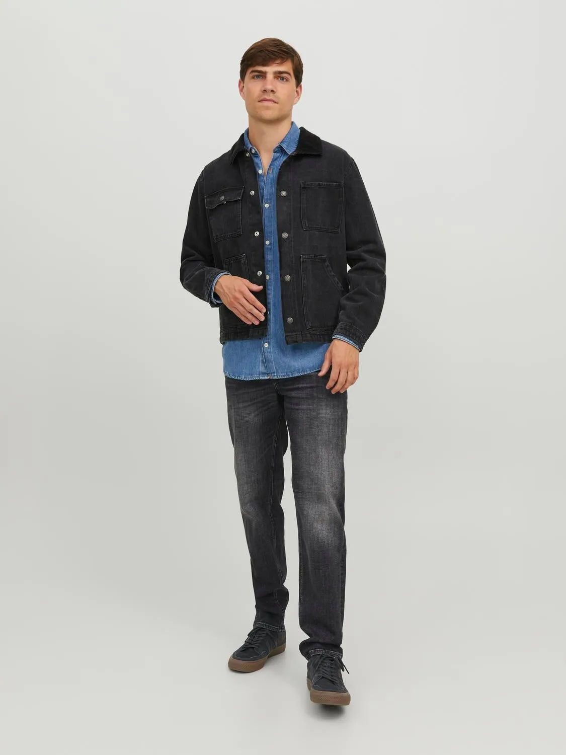 JJIMIKE JJORIGINAL JOS 711 Vaqueros de corte tapered | Negro | Jack & Jones®