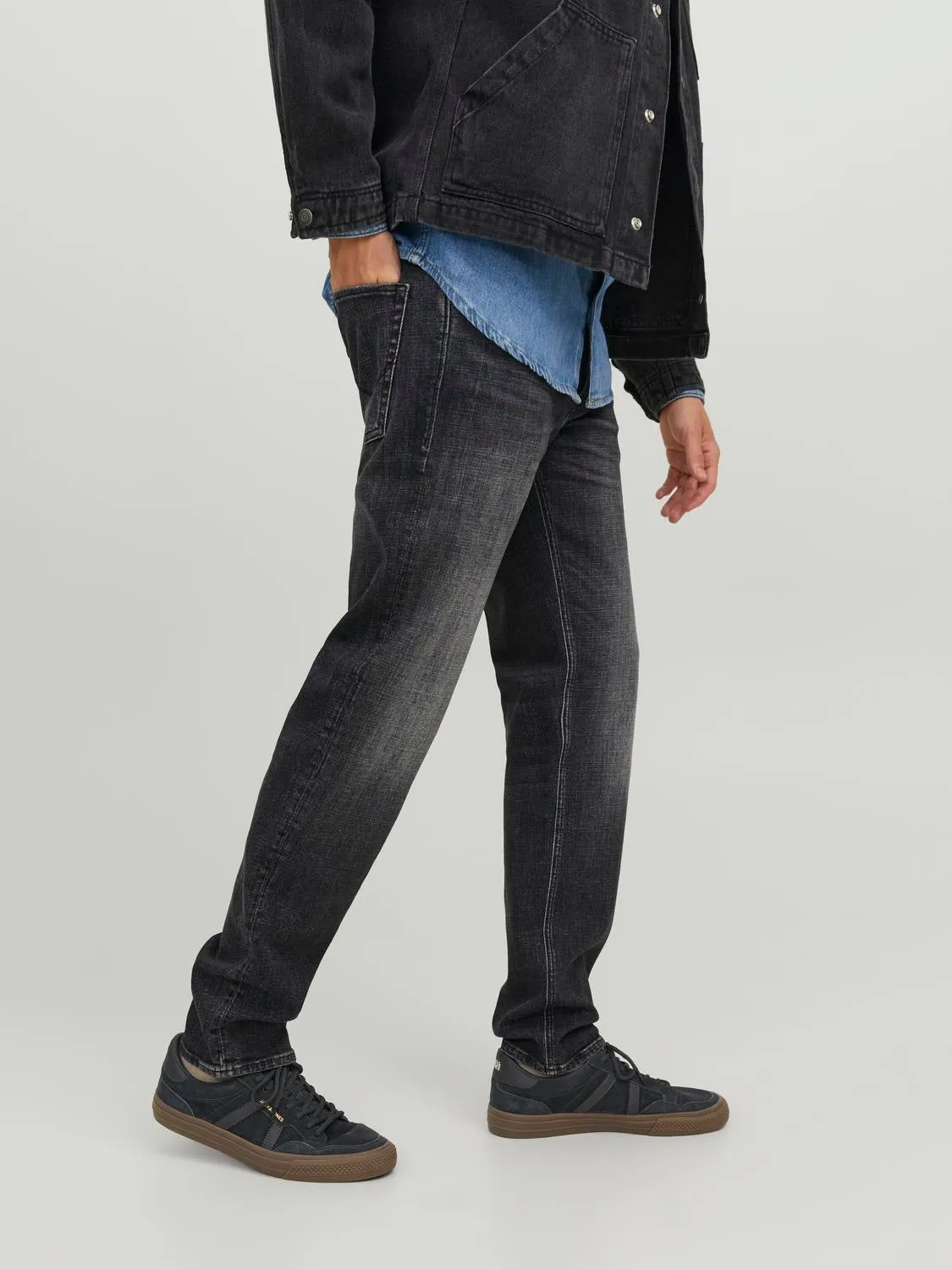 JJIMIKE JJORIGINAL JOS 711 Vaqueros de corte tapered | Negro | Jack & Jones®