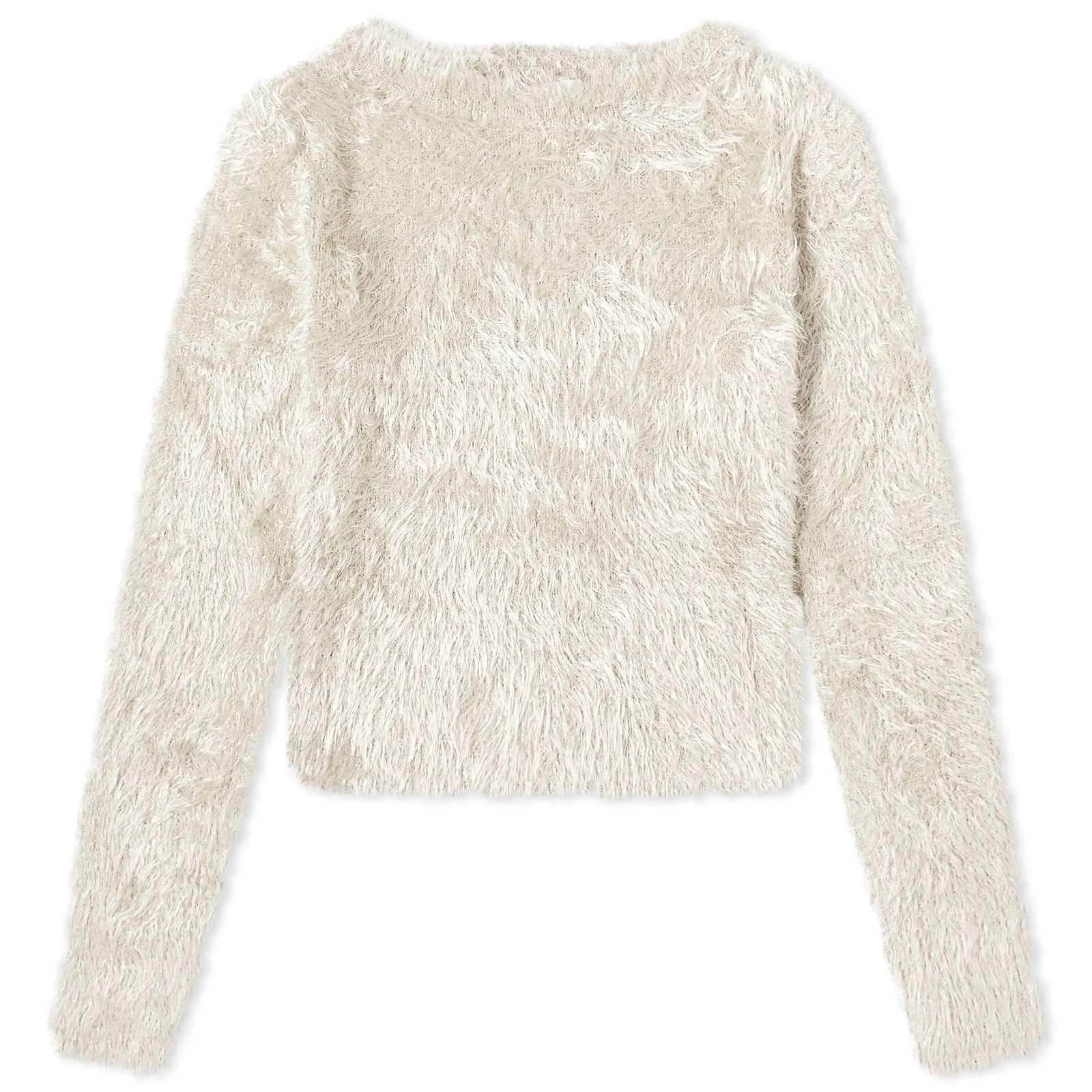 Marine Serre Puffy Knit Cropped Pullover